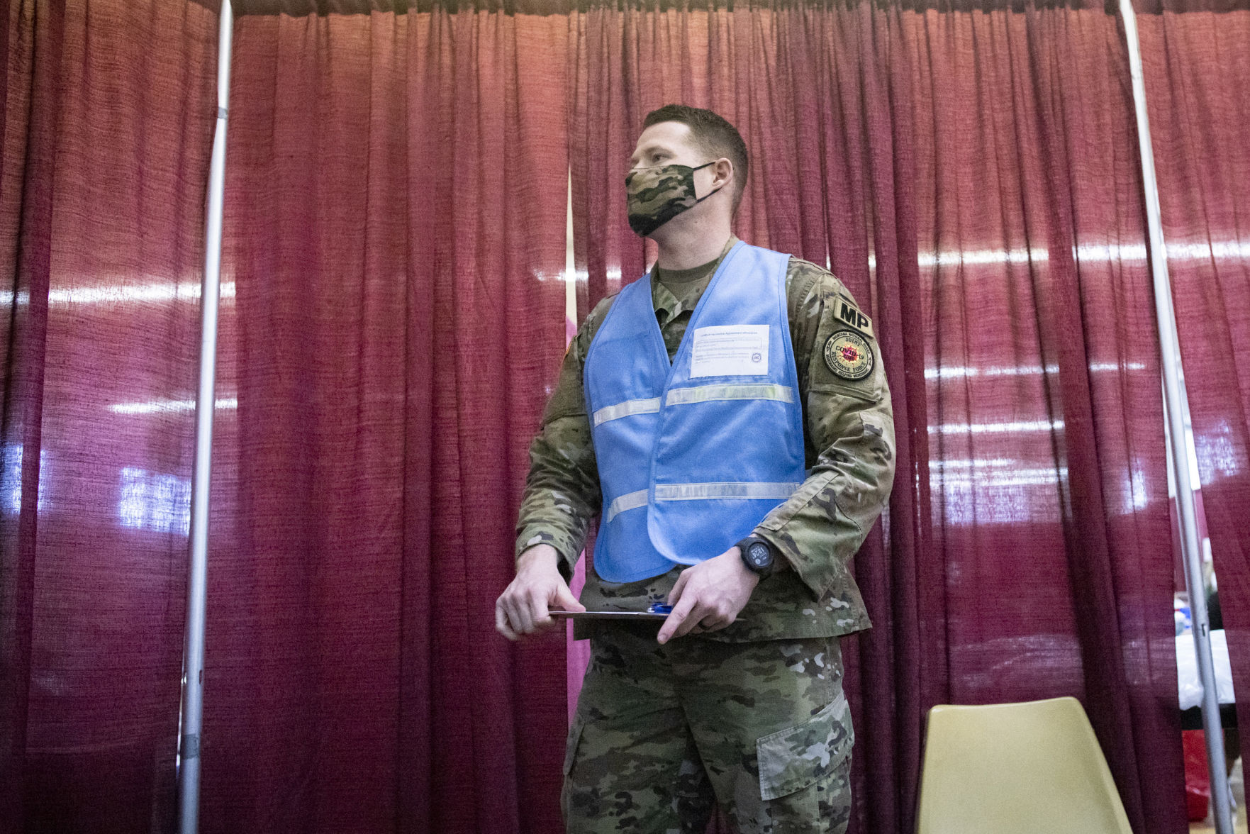 Montana National Guard helps at vaccination clinic